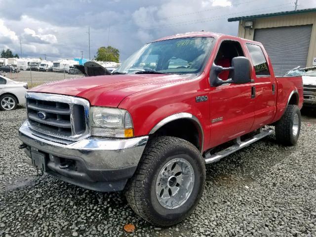 1FTSW31P94EA88804 - 2004 FORD F350 SRW S RED photo 2
