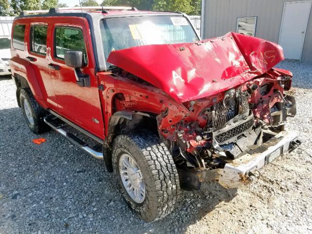 5GTEN13E298152230 - 2009 HUMMER H3 RED photo 1