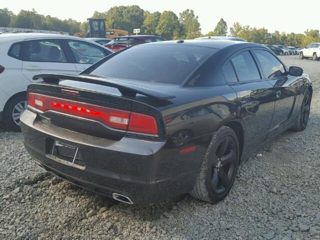 2C3CDXHG9CH300491 - 2012 DODGE CHARGER SX BLACK photo 4