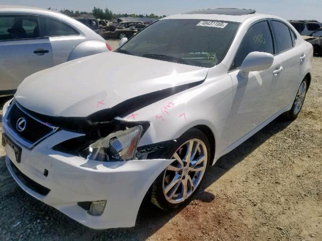 JTHBK262372029237 - 2007 LEXUS IS 250 WHITE photo 2