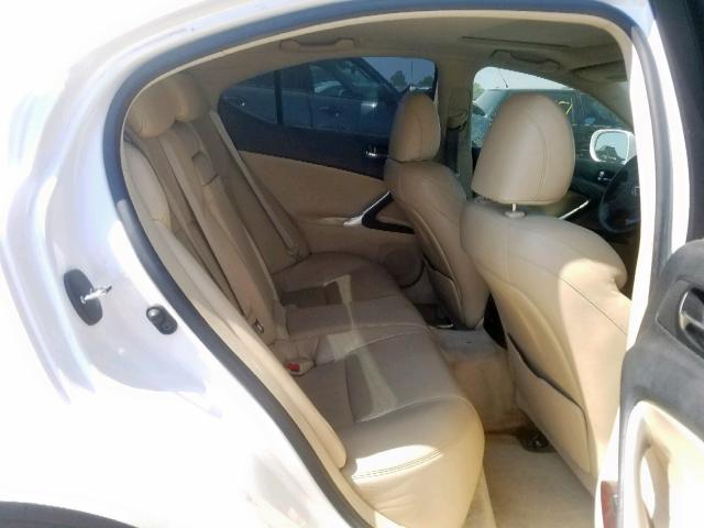 JTHBK262372029237 - 2007 LEXUS IS 250 WHITE photo 6