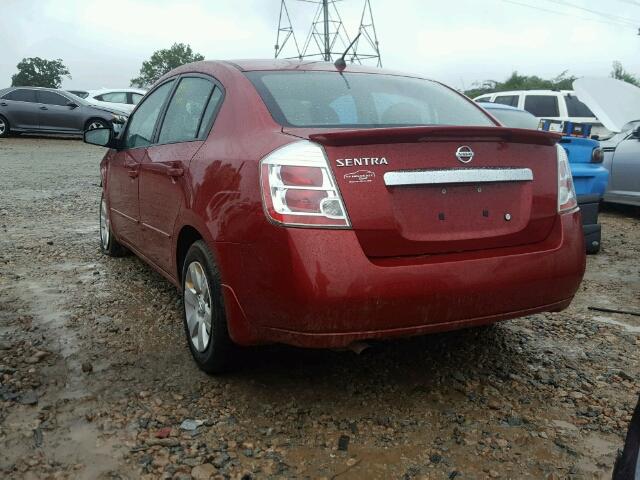 3N1AB6AP2CL630013 - 2012 NISSAN SENTRA 2.0 BURGUNDY photo 3