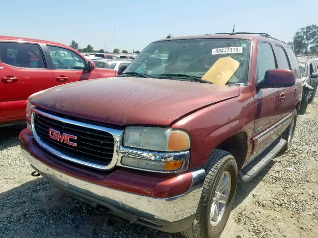 1GKEK13TX3J127465 - 2003 GMC YUKON BURGUNDY photo 2