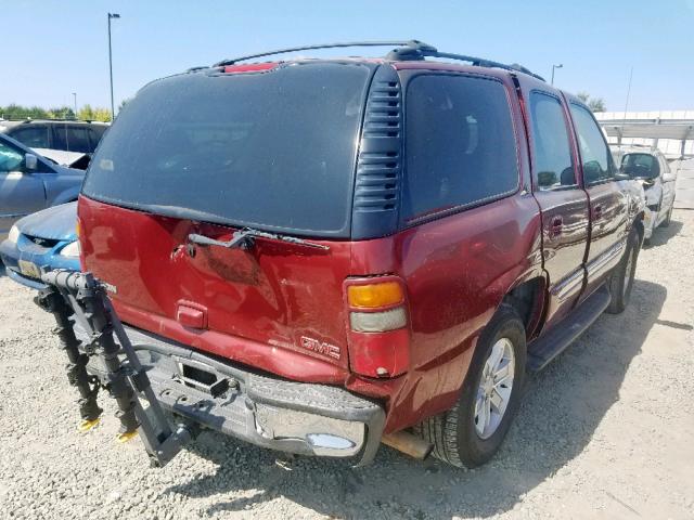 1GKEK13TX3J127465 - 2003 GMC YUKON BURGUNDY photo 4