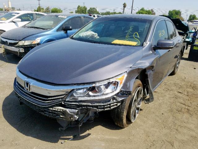 1HGCR2F88GA073196 - 2016 HONDA ACCORD EXL GRAY photo 2