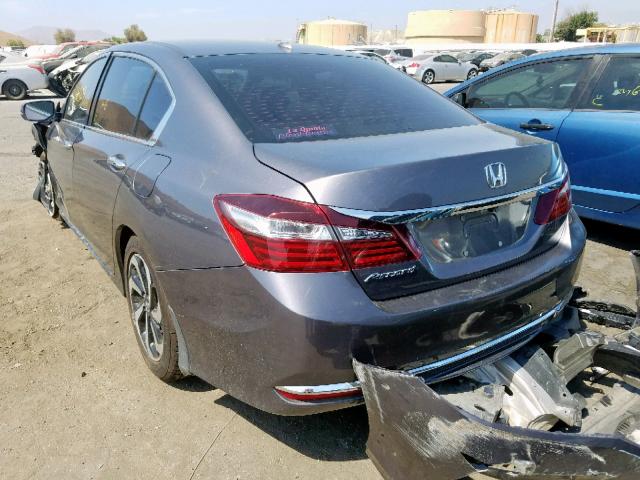 1HGCR2F88GA073196 - 2016 HONDA ACCORD EXL GRAY photo 3