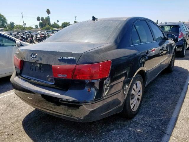 5NPET46CX9H448669 - 2009 HYUNDAI SONATA GLS BLACK photo 4