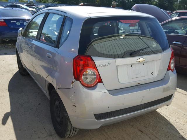 KL1TD6DE7AB052281 - 2010 CHEVROLET AVEO LS SILVER photo 3