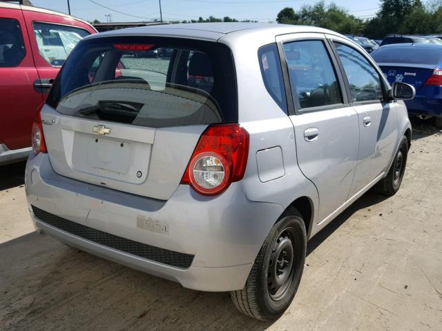 KL1TD6DE7AB052281 - 2010 CHEVROLET AVEO LS SILVER photo 4
