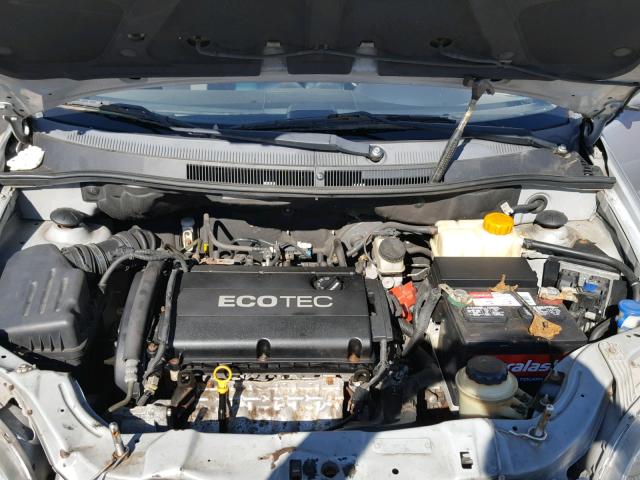 KL1TD6DE7AB052281 - 2010 CHEVROLET AVEO LS SILVER photo 7