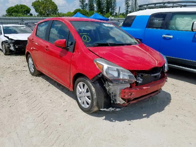 VNKKTUD35FA034621 - 2015 TOYOTA YARIS RED photo 1