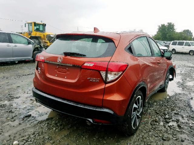 3CZRU6H1XKG715274 - 2019 HONDA HR-V SPORT ORANGE photo 4