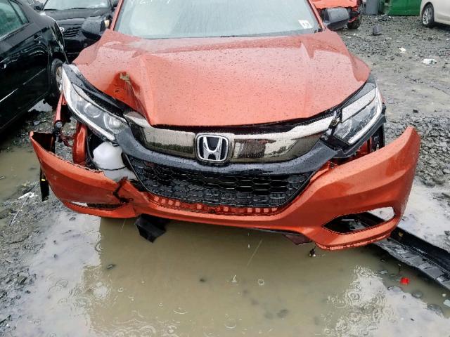 3CZRU6H1XKG715274 - 2019 HONDA HR-V SPORT ORANGE photo 7