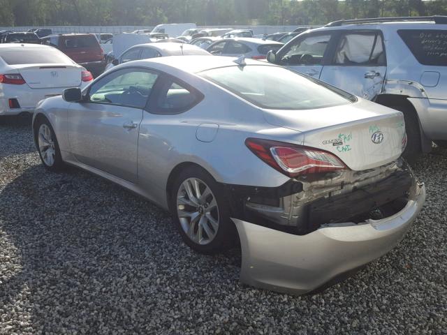 KMHHT6KDXDU103529 - 2013 HYUNDAI GENESIS CO SILVER photo 3