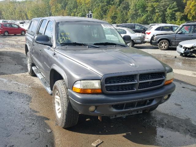 1B7HG38NX2S591722 - 2002 DODGE DAKOTA QUA GRAY photo 1