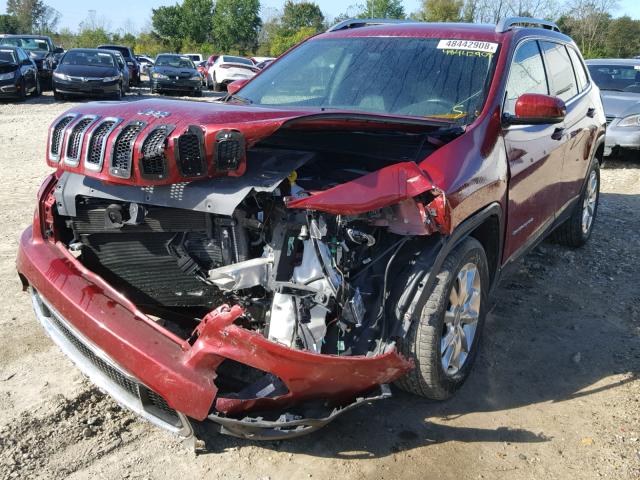 1C4PJMDS4GW280110 - 2016 JEEP CHEROKEE L MAROON photo 2