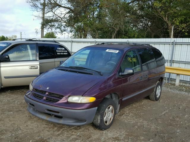 2B4GP25R5YR614229 - 2000 DODGE CARAVAN PURPLE photo 2