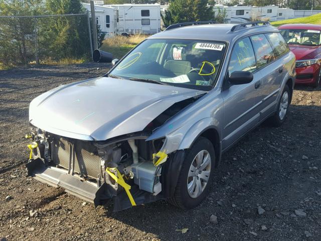 4S4BP60CX87338666 - 2008 SUBARU OUTBACK SILVER photo 2