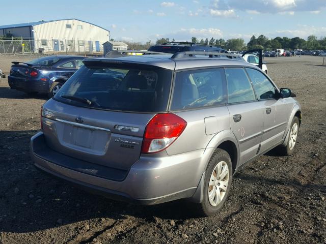 4S4BP60CX87338666 - 2008 SUBARU OUTBACK SILVER photo 4