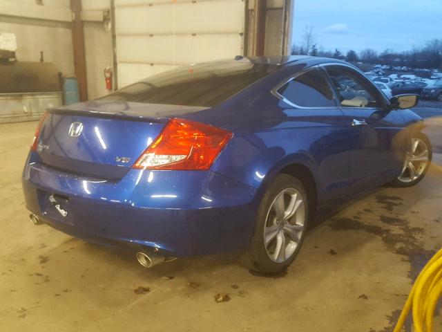 1HGCS2B8XBA004657 - 2011 HONDA ACCORD EXL BLUE photo 4