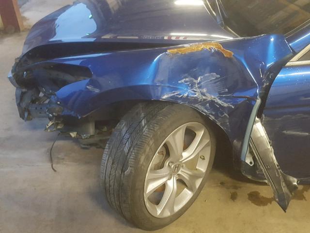 1HGCS2B8XBA004657 - 2011 HONDA ACCORD EXL BLUE photo 9