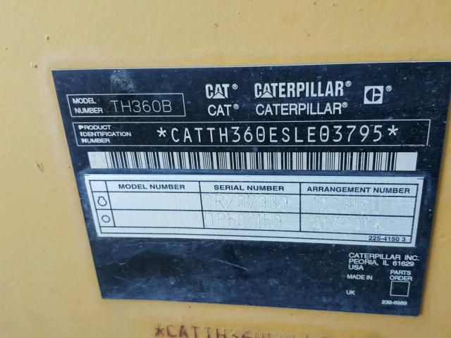 CATTH360ESLE03795 - 2005 CATERPILLAR FORKLIFT YELLOW photo 10