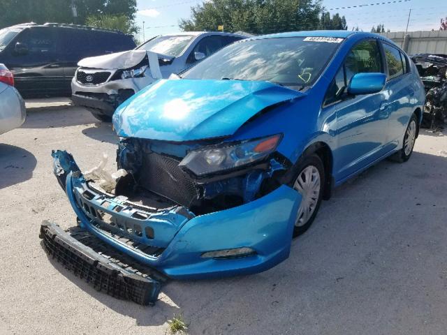 JHMZE2H50AS013825 - 2010 HONDA INSIGHT LX BLUE photo 2