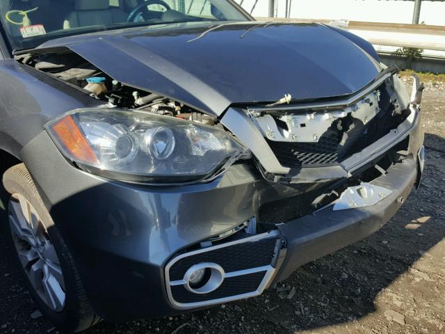 5J8TB1H27AA008628 - 2010 ACURA RDX GRAY photo 9