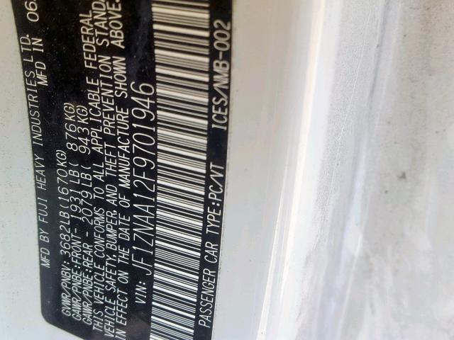 JF1ZNAA12F9701946 - 2015 TOYOTA SCION FR-S WHITE photo 10