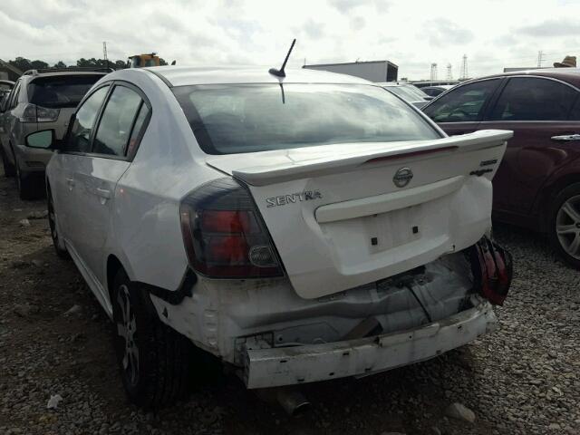 3N1AB6AP2CL766836 - 2012 NISSAN SENTRA 2.0 WHITE photo 3