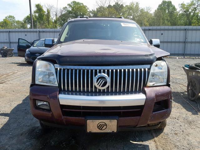 4M2EU48E87UJ10292 - 2007 MERCURY MOUNTAINEE MAROON photo 7