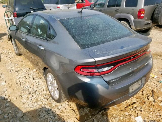 1C3CDFCA8DD714504 - 2013 DODGE DART LIMIT GRAY photo 3