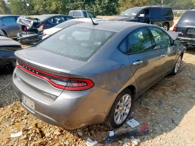 1C3CDFCA8DD714504 - 2013 DODGE DART LIMIT GRAY photo 4