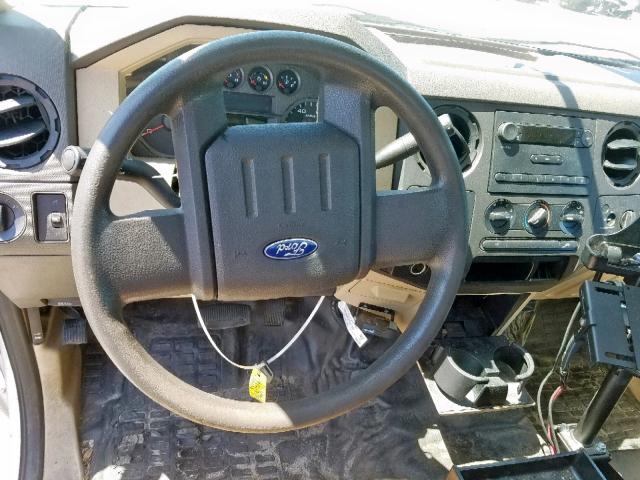 1FDWF30508EC54825 - 2008 FORD F350 SRW S WHITE photo 10