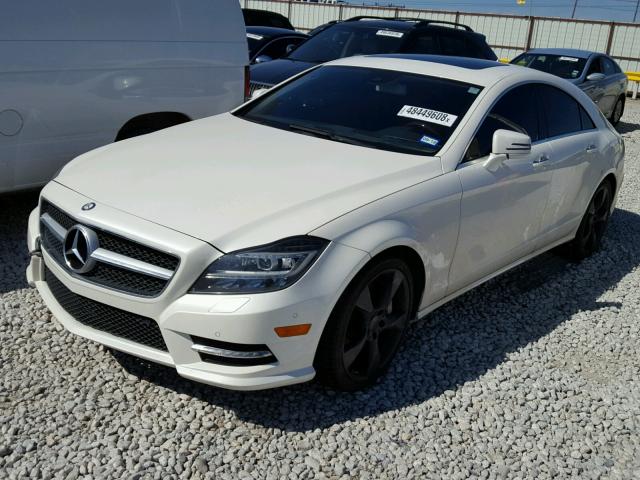 WDDLJ7DB3EA118355 - 2014 MERCEDES-BENZ CLS 550 WHITE photo 2