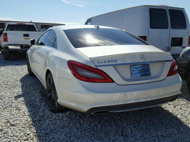 WDDLJ7DB3EA118355 - 2014 MERCEDES-BENZ CLS 550 WHITE photo 3