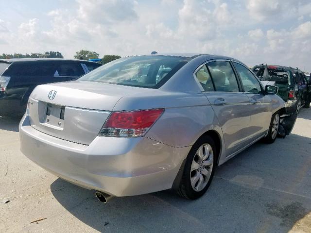 1HGCP26838A132307 - 2008 HONDA ACCORD EXL SILVER photo 4