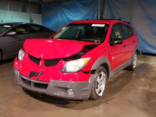 5Y2SL628X3Z445917 - 2003 PONTIAC VIBE RED photo 2