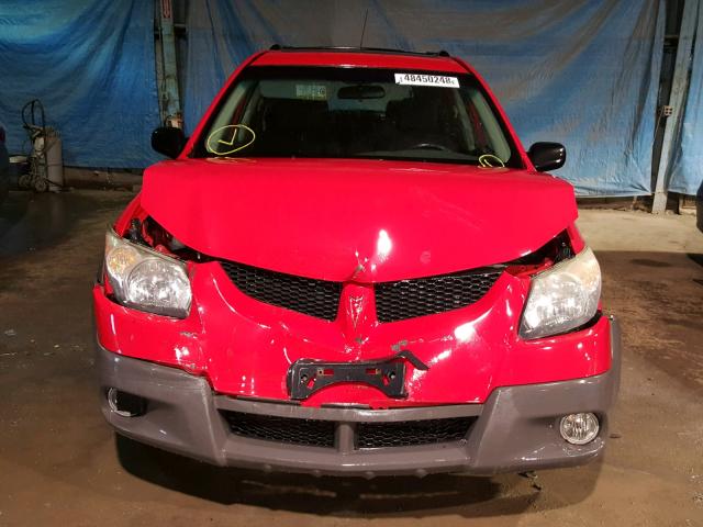 5Y2SL628X3Z445917 - 2003 PONTIAC VIBE RED photo 9