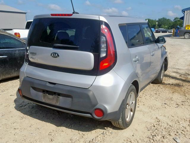 KNDJN2A29F7787242 - 2015 KIA SOUL SILVER photo 4