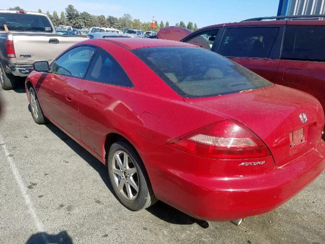 1HGCM82633A003184 - 2003 HONDA ACCORD EX RED photo 3