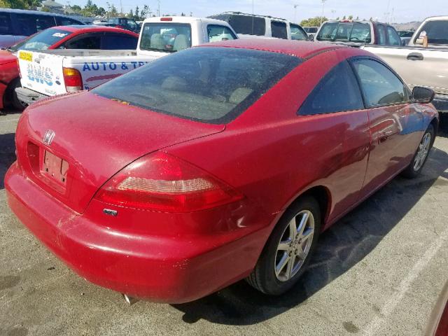 1HGCM82633A003184 - 2003 HONDA ACCORD EX RED photo 4