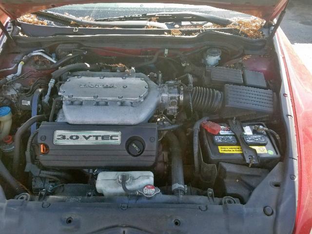 1HGCM82633A003184 - 2003 HONDA ACCORD EX RED photo 7