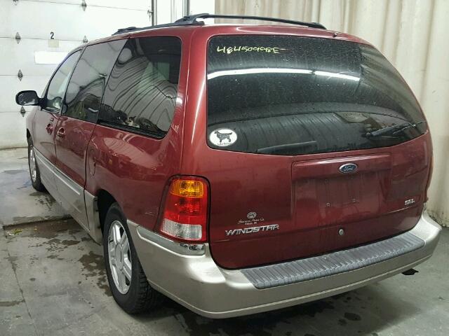 2FMZA53482BA14256 - 2002 FORD WINDSTAR S MAROON photo 3