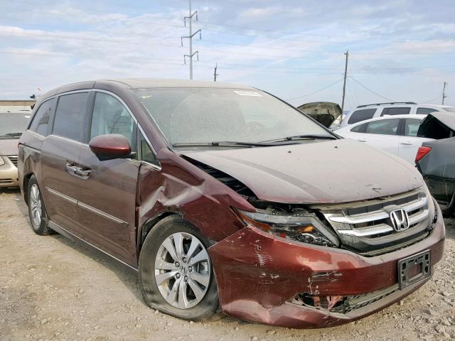 5FNRL5H62GB137540 - 2016 HONDA ODYSSEY EX RED photo 1