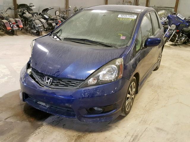 JHMGE8H67DC010096 - 2013 HONDA FIT SPORT BLUE photo 2