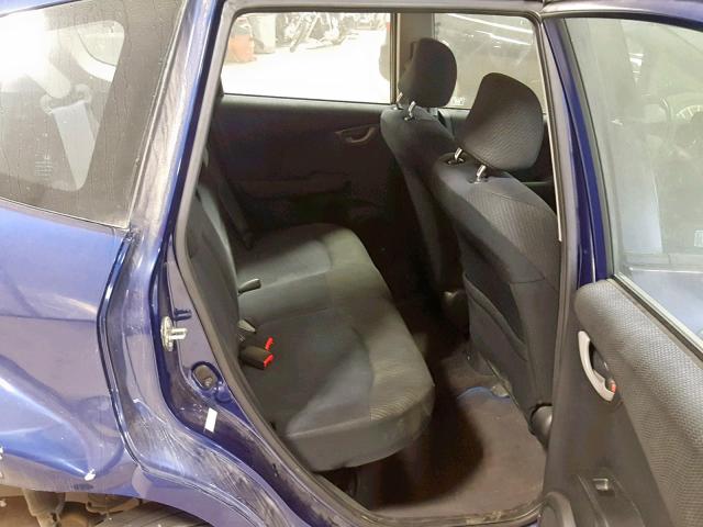 JHMGE8H67DC010096 - 2013 HONDA FIT SPORT BLUE photo 6