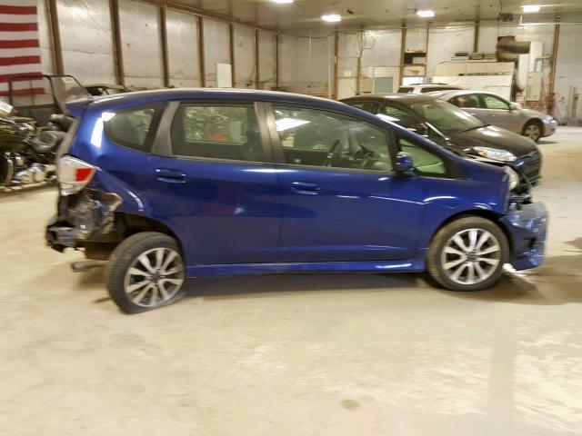 JHMGE8H67DC010096 - 2013 HONDA FIT SPORT BLUE photo 9