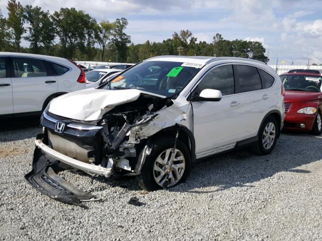 5J6RM3H76FL002450 - 2015 HONDA CR-V EXL WHITE photo 2