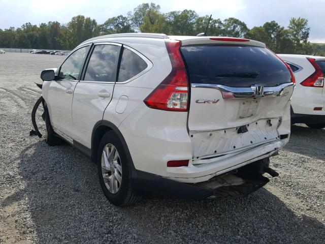 5J6RM3H76FL002450 - 2015 HONDA CR-V EXL WHITE photo 3